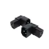 IEC 320 C14 to C13 Right Angle AC Adapter, IEC 3Pole Male to Female 90Degree Down Angle AC converter ► Photo 2/6