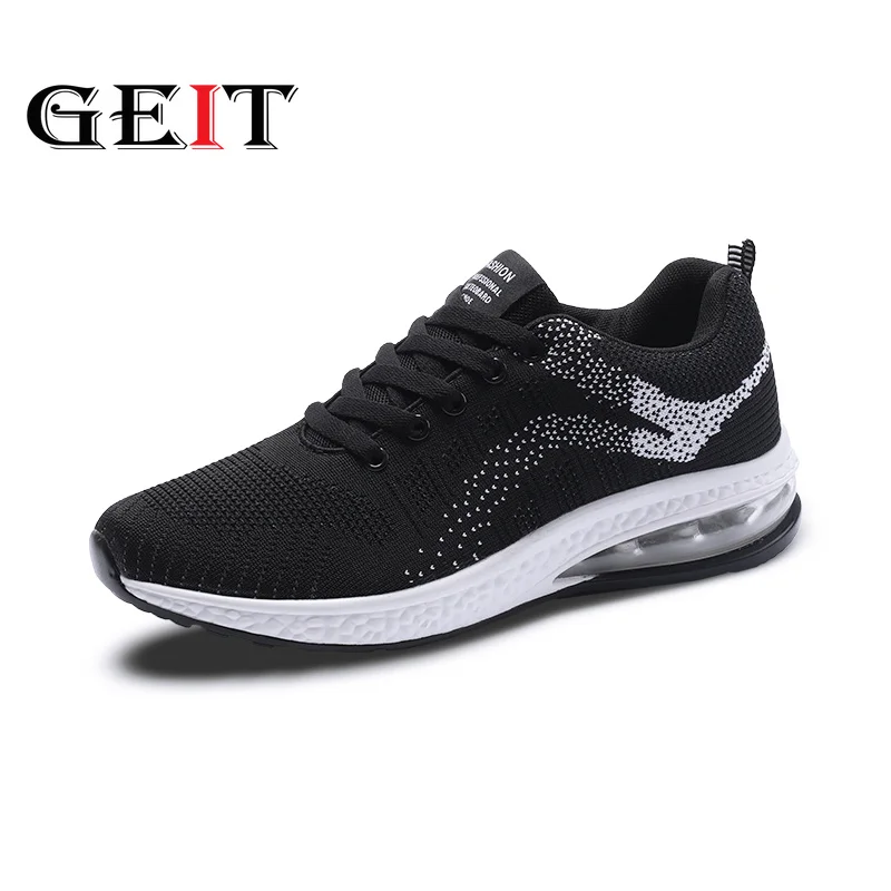 Air Sole Sneaker Unisex Running Shoes Air Mesh Breathable Lighted Walking Shoes Couples Comfortable Sport Outdoor Shoes