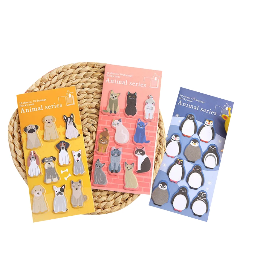 

2 Pack/lot Creative cute zoo sticky notes Memo Pad Kawaii Scrapbooking Sticker Cute Sticky Notes Office School Supplies
