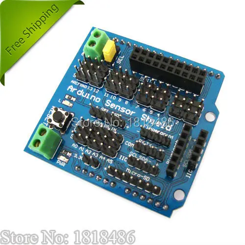 

Free Shipping! UNO Sensor Shield Sensor expansion board electronic building blocks robot accessories