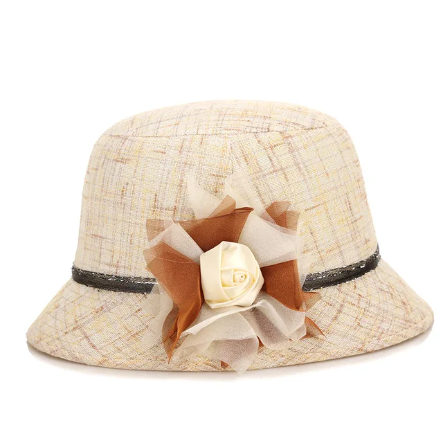 ladies linen sun hat