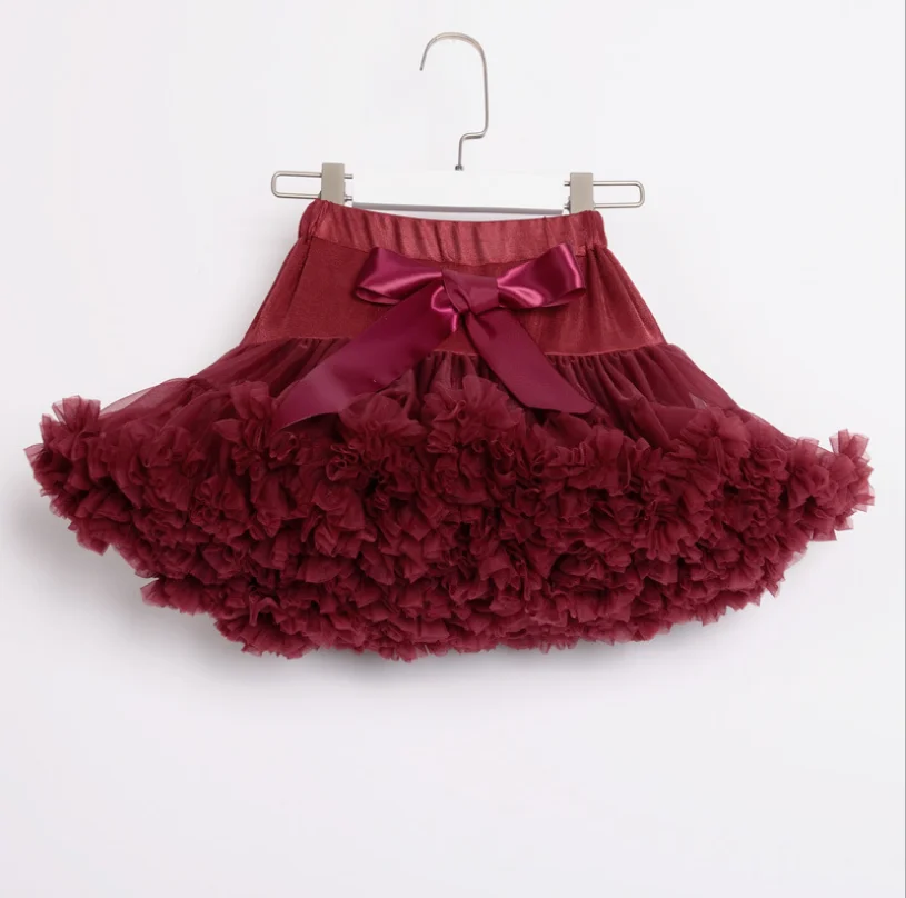 

2018 Princess Micro Skater Skirts Tulle Skirt Party Dance Tutu Skirt Women Lolita Petticoat Christmas gift Party Dance wine red