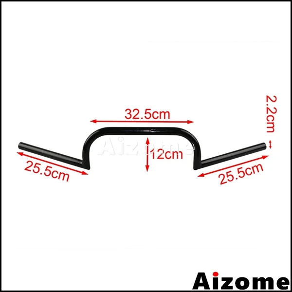 Мотоцикл черный 7/" Кафе Racer Руль рукоятки для Yamaha Honda Suzuki CRF CB Clubman Bobber Chopper 22 мм руль