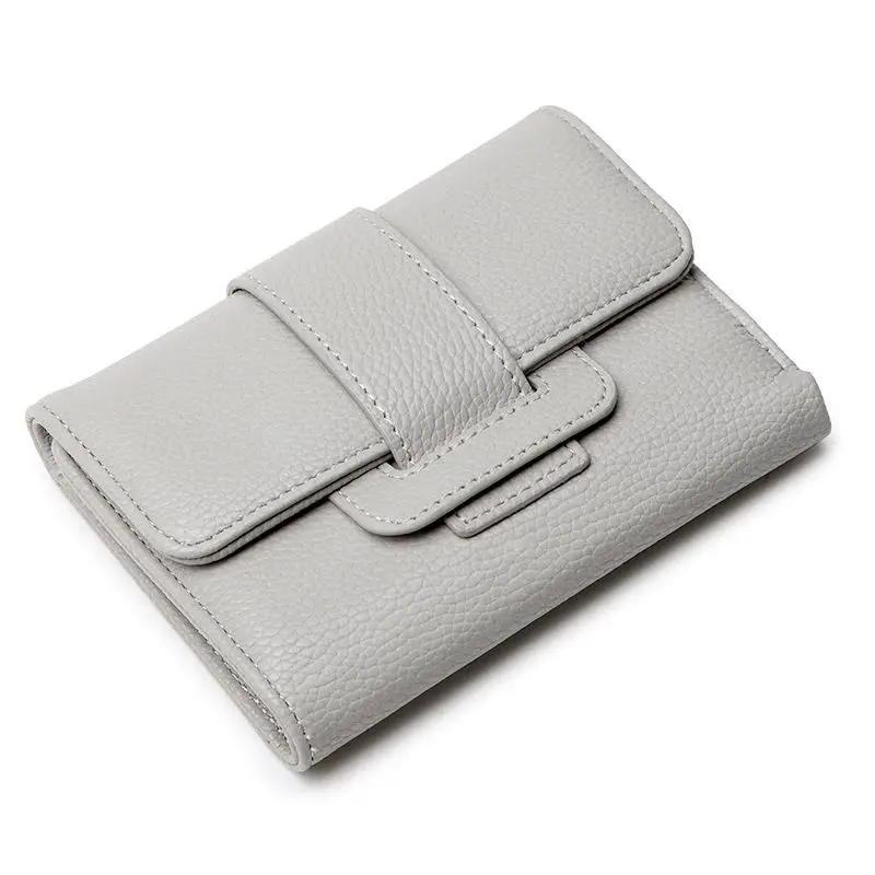 

Ladies Short Section Three Fold Wallet Multi-Function Belt Buckle Wallet Women Buckle Clutch Wallet Bag Fashion cartera mujer