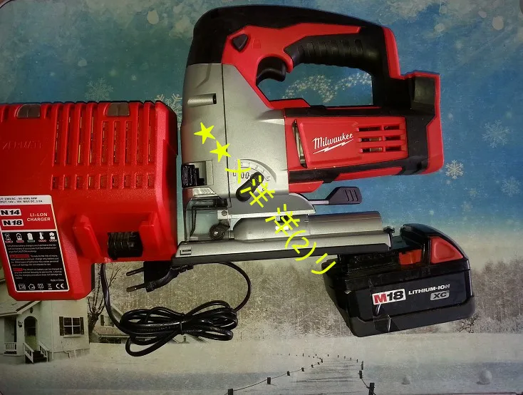 

Milwaukee M18 HD18JS 18V lithium battery meter Vokey curve saw (set)