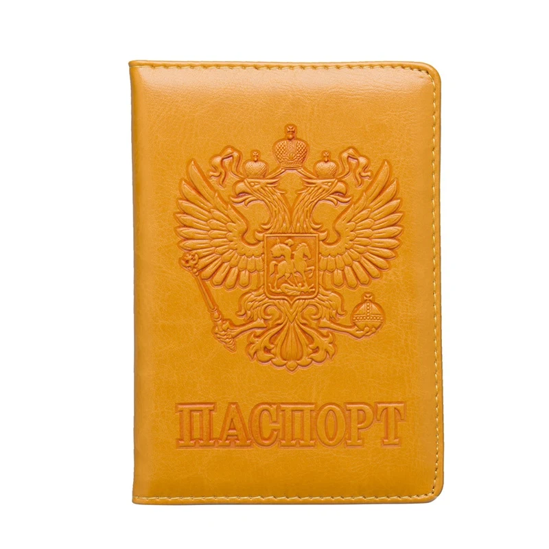 Мужская Высококачественная Обложка для паспорта в России Новое поступление Женская Обложка для паспорта для женщин Горячая Распродажа Модный чехол для паспорта - Цвет: yellow