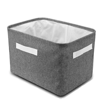 

Jetdio Collapsible Storage Bin Basket Foldable Canvas Fabric Tweed Storage Cube Bin Set With Handles For Home Office Closet
