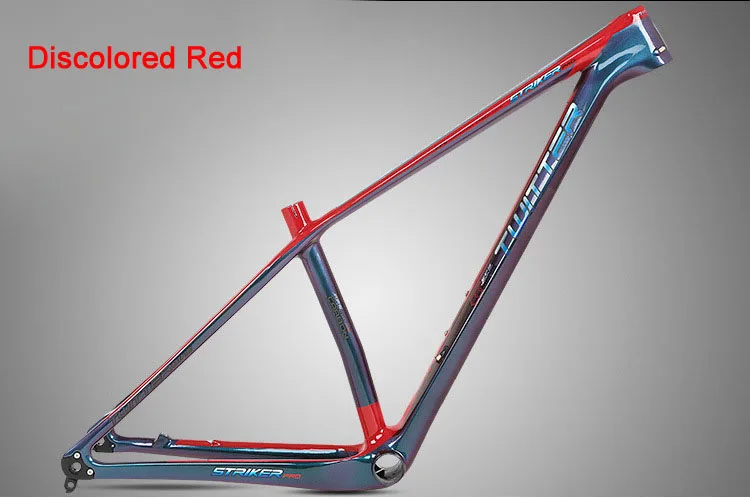 Twitter Strikerpro Discolored Thru-axle Mtb Carbon Frame Gravel Bike Carbon Mtb Frame 29er 27.5er Mountain Bicycle Frames - Цвет: Red 27.5