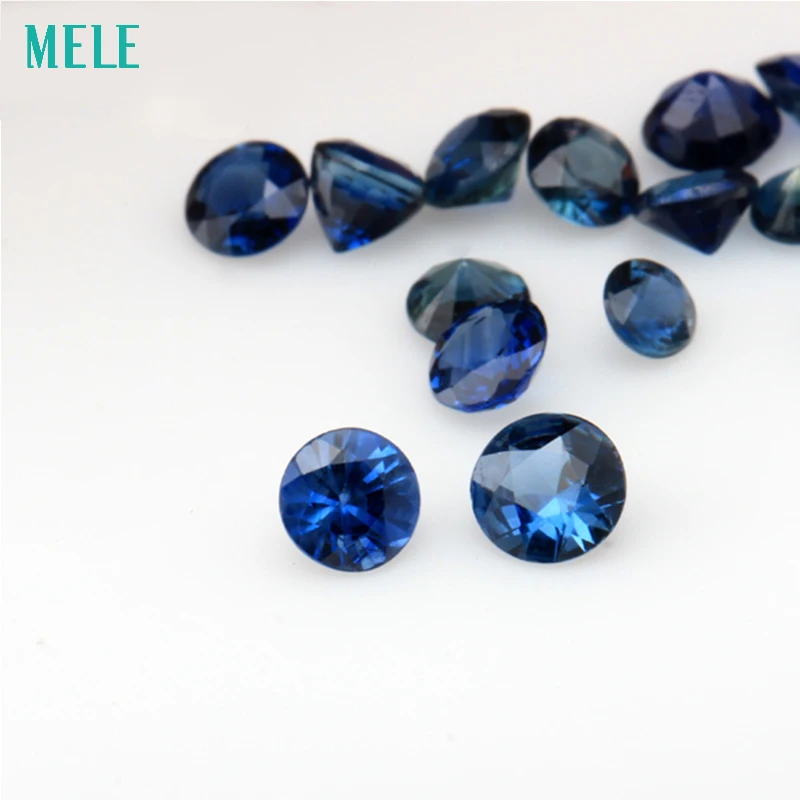 Natural Sapphire loose gemstone for jewelry making,2mmX2mm round cut,bright and clean DYI mian stone