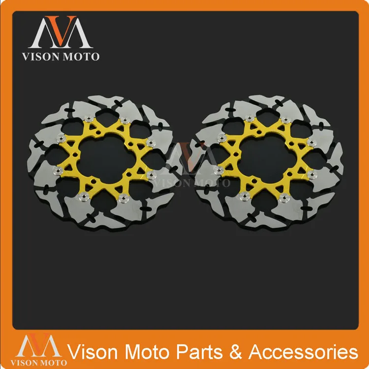 

2PCS Front Floating Brake Disc Rotor For Suzuki  GSXR600 GSXR750 2006 2007 GSXR1000 2005 2006 2007 2008
