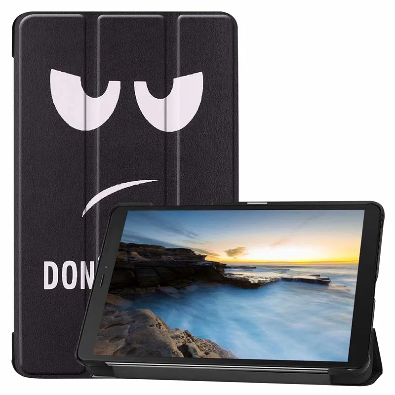 Картина кожаный чехол Стенд элегантный чехол Магнит чехол для samsung Tab A 8,0 T290 T295 чехол для планшета 10 шт./партия - Цвет: 04