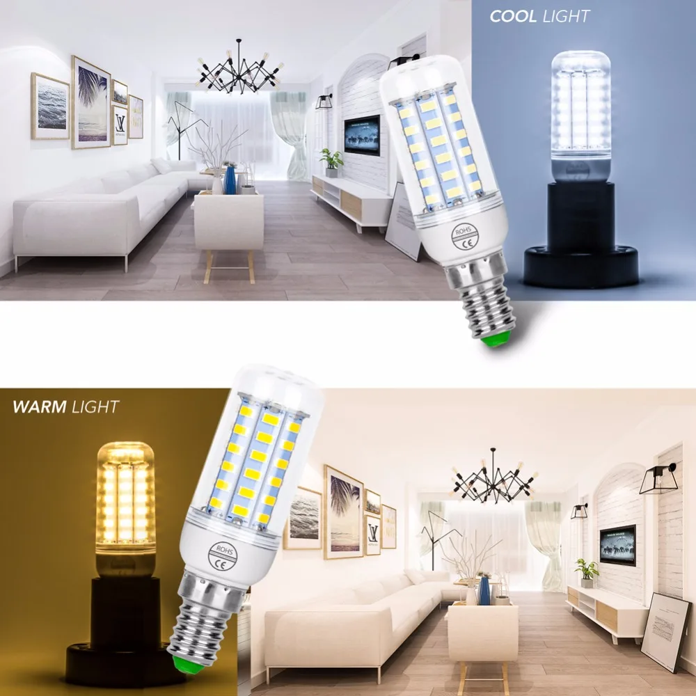 Светодиодная лампа GU10 кукурузная E14 220 В 3 Вт 4 6 8 12 15 18 20 25 SMD5730 энергосберегающая