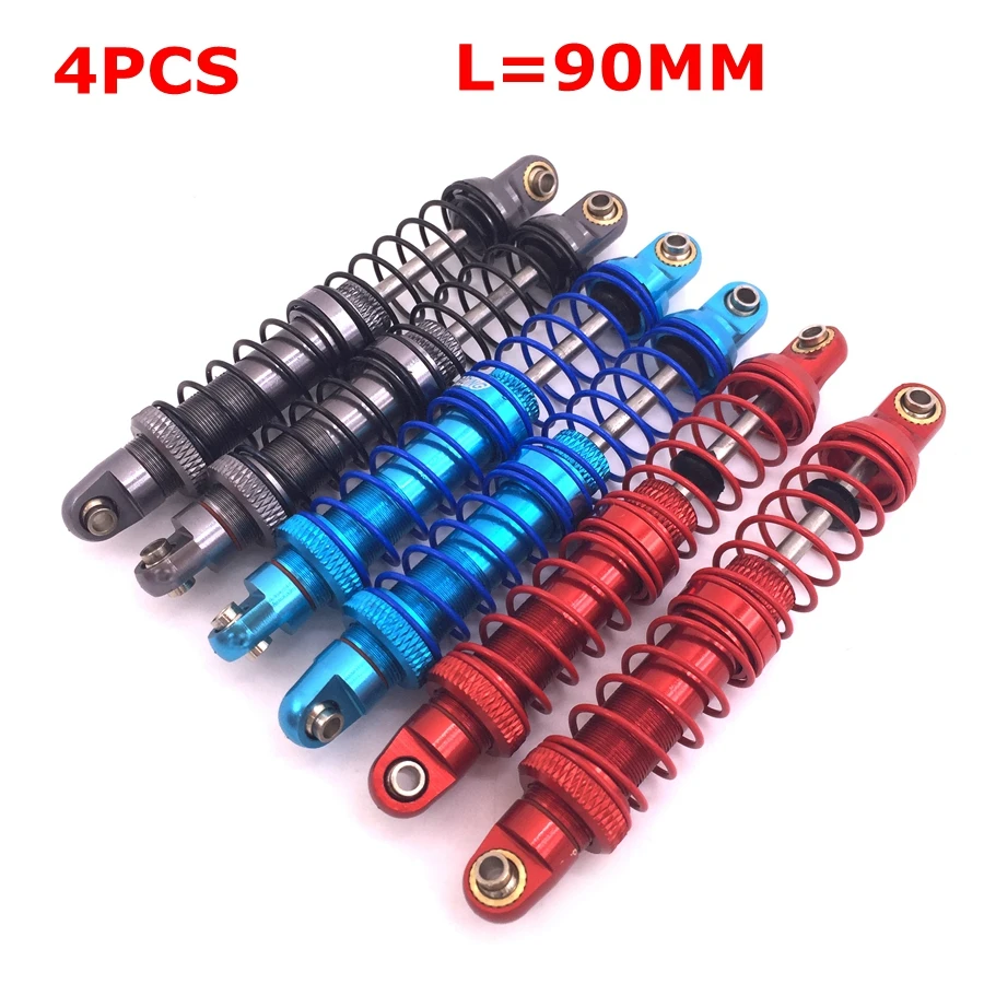 

4PCS 1/10 RC Rock Crawler METAL OIL SUSPENSION SHOCKS ABSORBER 90MM 100MM 110MM For SCX10 D90 WRAITH TRX-4 90046 Rc Car