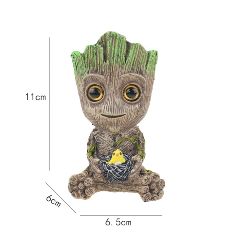 Cute Tree Man Figurine Garden Aquarium Decoration Root Air Bubble Driftwood Statue Fish Tank Background Ornament Rock Shelter