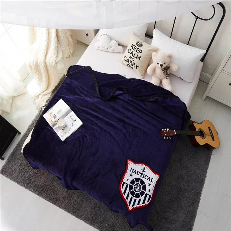 

Deep Purple Soft Throw Blanket Warm Coral Plaid Blankets Travel Flannel Sofa Solid Color Fleece Blankets For Bed Warm 180x200cm