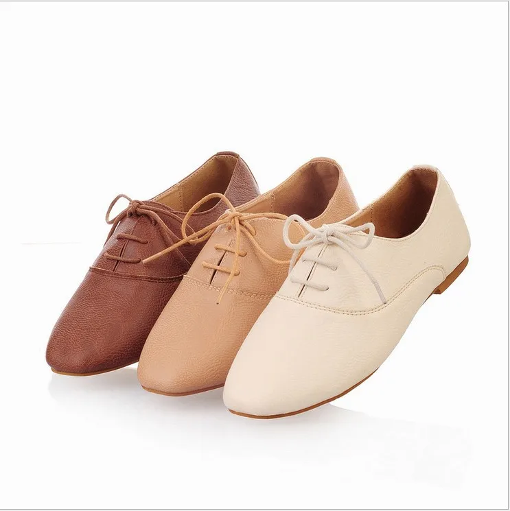 womens beige oxford shoes