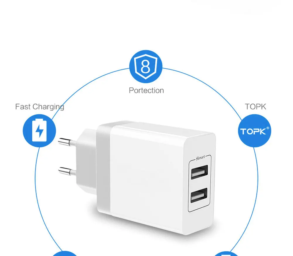 2 порта двойной USB зарядное устройство DC5V3.4A 17 Вт портативный мобильный телефон ЕС зарядное устройство s путешествия USB настенное зарядное устройство для iPhone samsung LG huawei