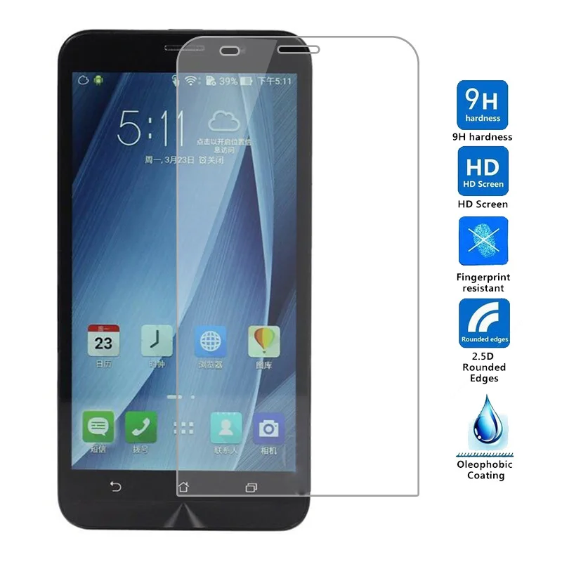 Glass For Asus Zenfone 2 Ze551ML ZE550ML Screen Protector Tempered Zenfone2 5.5'' Phone Film | Мобильные телефоны и