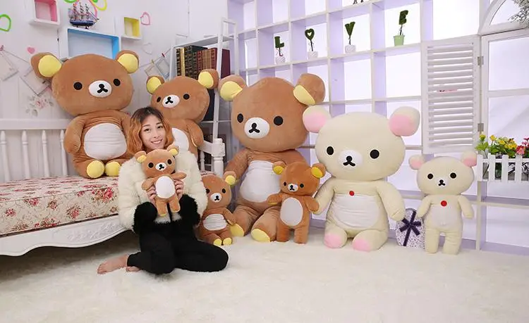 Милый японский Мишка San-x Rilakkuma KORILAKKUMA, белый плюшевый мишка, мягкая игрушка, подарок для ребенка от мини до большого размера