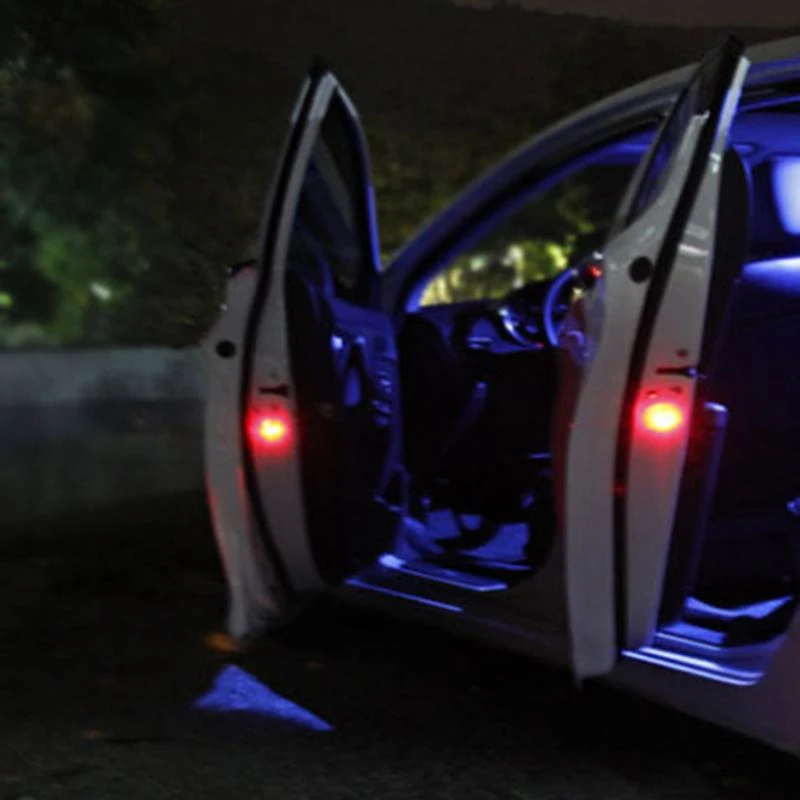 2 個ユニバーサルマグネットフラッシュ警告灯ワイヤレス車のドアledビーズ自動車のインテリアライト車スタイリング Interior Light Door Ledinterior Car Lights Aliexpress