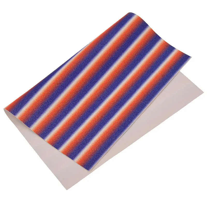 A4 21x29cm Red White Blue Color Printed Stripe Fabric Artificial Vinyl Leather DIY Hairbows Sewing Crafts | Дом и сад