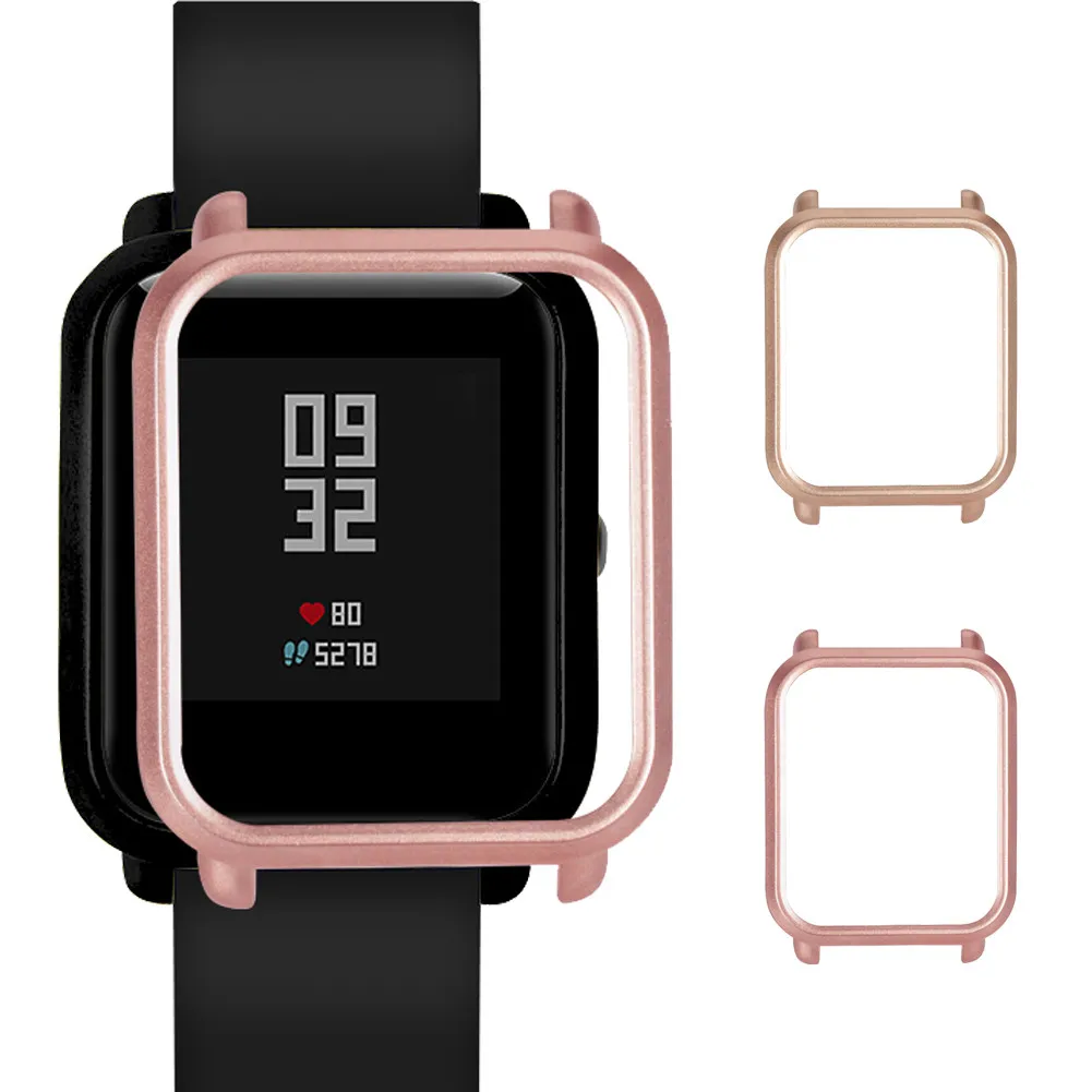 Цветной чехол из поликарбоната защитный для Xiaomi Huami Amazfit Bip Youth ремешок на запястье