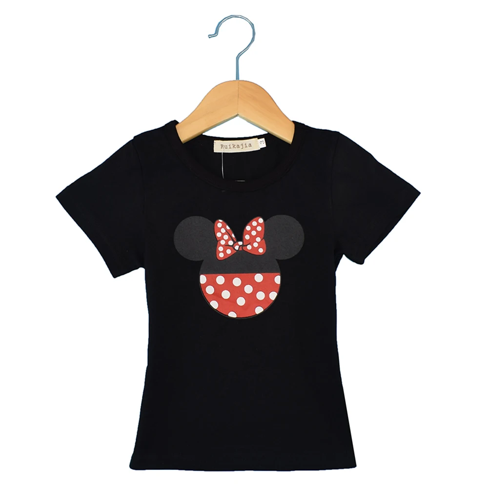 short mickey t shirts girl shirts cartoon font b tees b font ruffle sleeve tshirts girlCotton