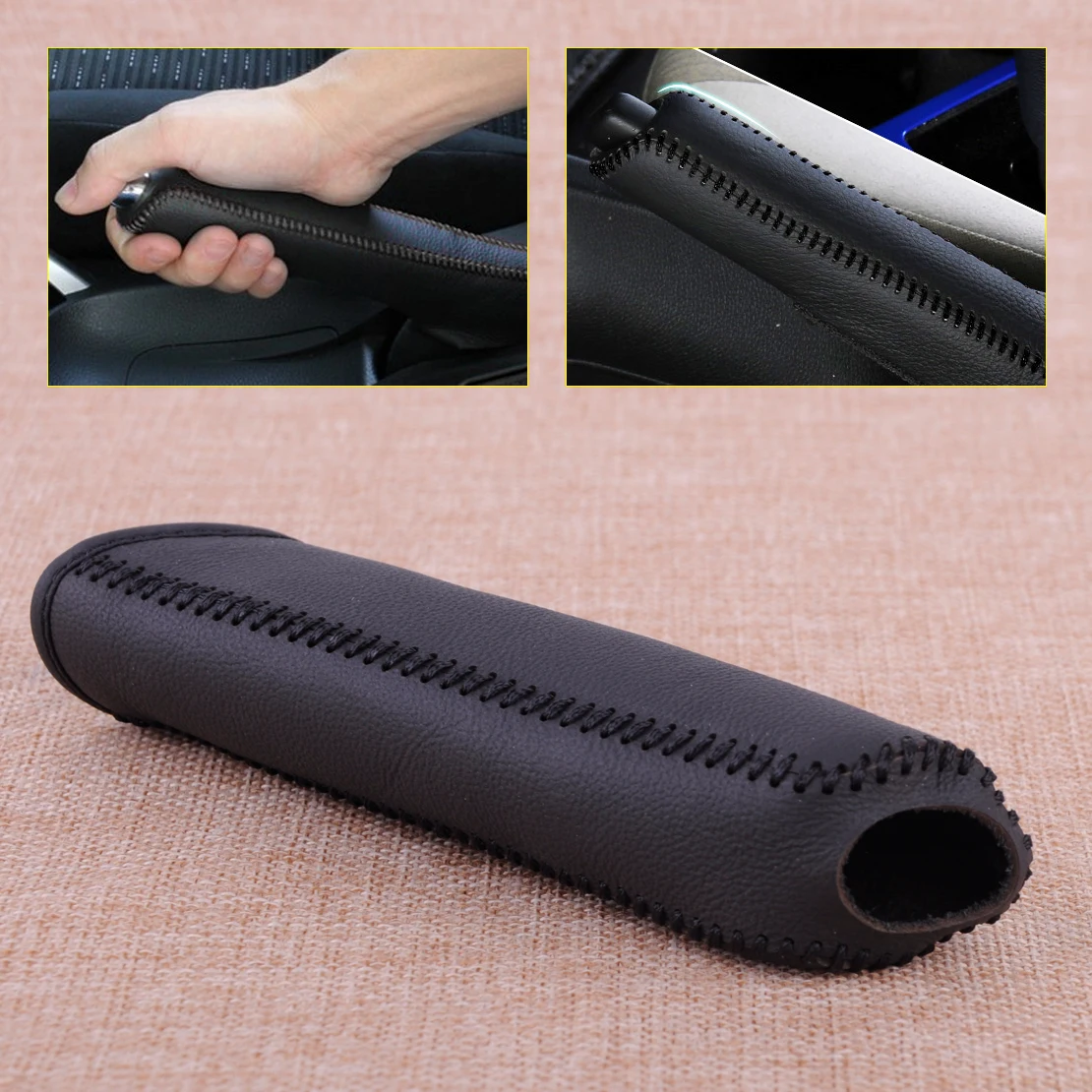 

CITALL Leather Hand Brake Stitching Cover Protective Sleeve Fit for Honda Civic 2004 2005 2006 2007 2008 2009 2010 2011