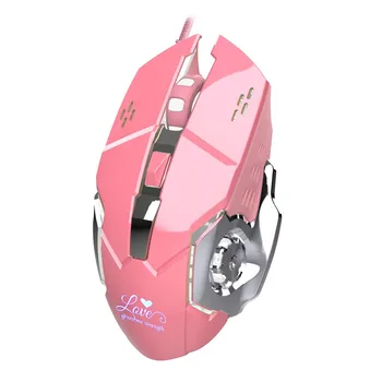 

VOBERRY For HXSJ X500 Dazzling Cable Ladies Customize 6-key Programmable Button 3200 DPI Game Machine Mouse