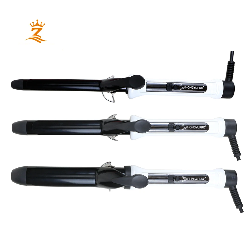 

Easy use Hair curler hair iron factory price high quality LCD Display with clip and stand hair curling iron