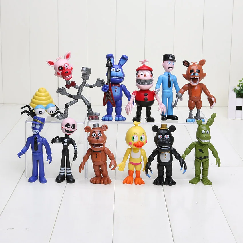 Five Nights At Freddy's Fight figure FNAF Бонни и Чика Foxy Freddy Fazbear Bear кукла из ПВХ фигурки игрушки|toy