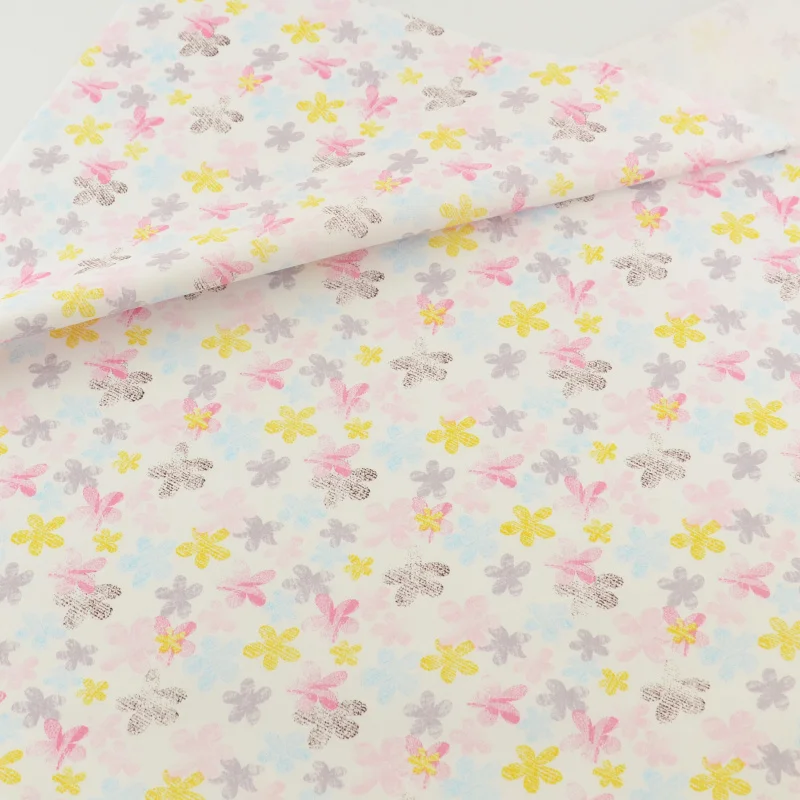 Цветочный из хлопчатобумажной ткани Teramila ткани одежда лоскутное шитье ткань Чехол ремесла постельные принадлежности домашний текстиль украшение