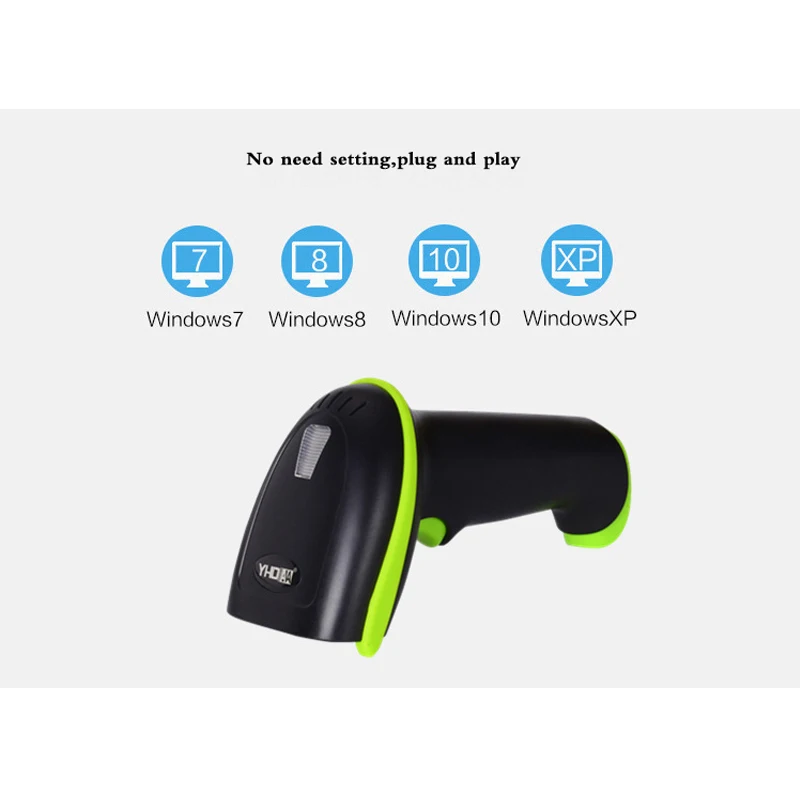 Handheld sem Fio do Varredor Suporta a Varredura Reversa do Código de Barras com Receptor de Usb para o Varejo 1d do Código de Barras de 433 Leitor Automático m 9 1d do código de barras de 433