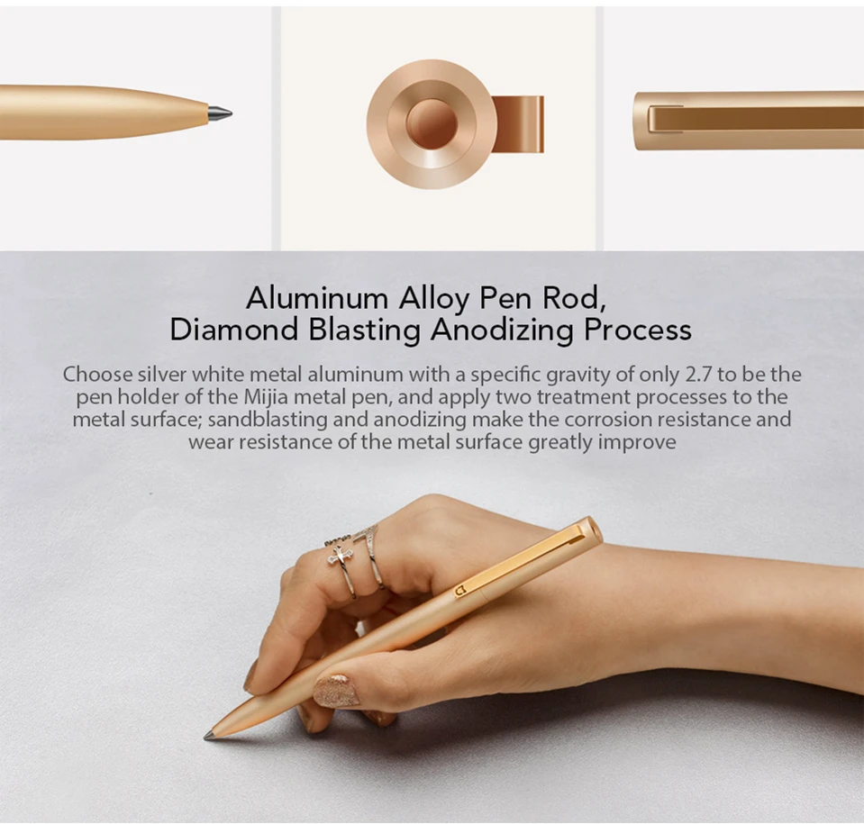 Xiaomi-Mjia-Metal-Signing-Pen-Aluminum-Alloy-180-Degree-Rotation-PREMEC-Refills-0.5mm-Rolling-Ball-Pen-MiKuni-Japan-Ink (2)