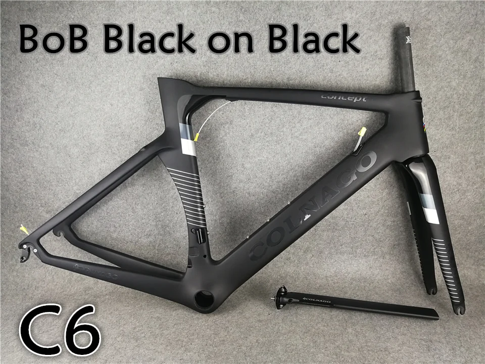 Cheap BoB Black on Black Colnago CONCEPT full Bicycle Complete carbon road bike With R8010 groupset 50mm carbon wheelset A271 hubs 1