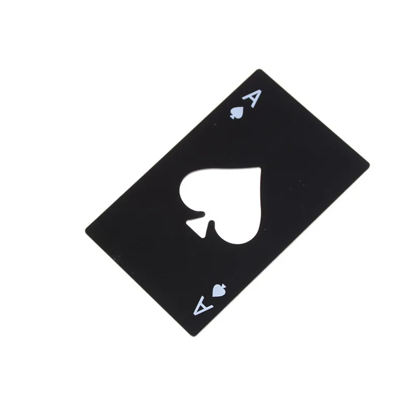 

1Pcs Creative Poker Card Beer Bottle Opener Stainless Steel Credit Card Size Spades Poker Opener