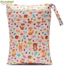 [Mumsbest] 2019 novo saco molhado lavável reutilizável pano fralda fraldas sacos impermeável nadar esporte viagem saco de transporte tamanho grande: 40x30cm(China)