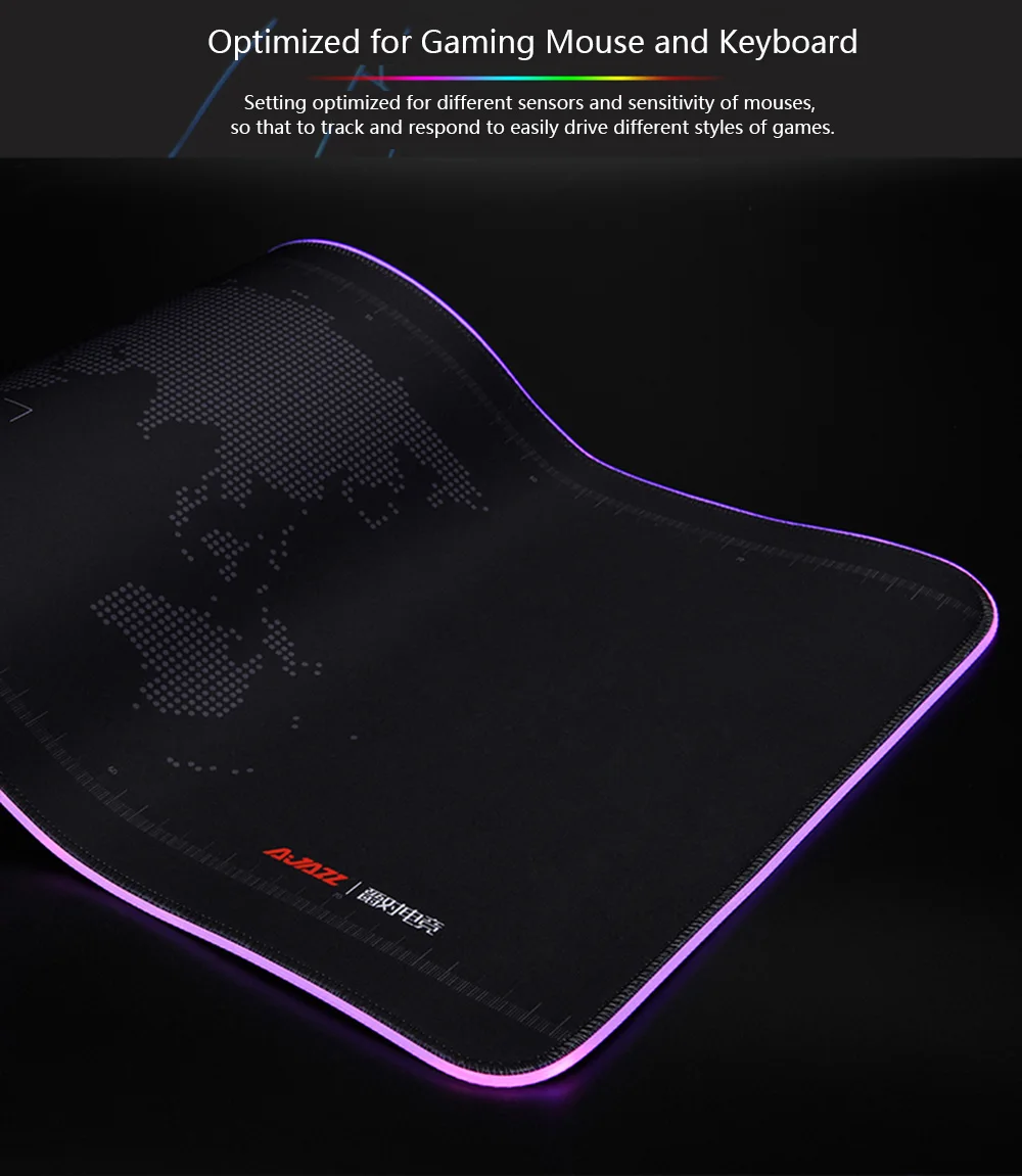 Ajazz AJPADs USB Mouse Pad RGB Luminous Mouse Mat (2)