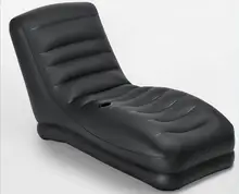 Casual backrest sofa bedroom living room nap inflatable lazy single folding sofa black L shape with