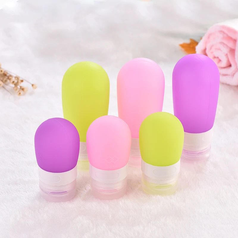 

2019 New 38ml 80ml Silicone Refillable Emulsion Bottles Lotion Container Lotion Shampoo Bath Cosmetics Container Press Bottle