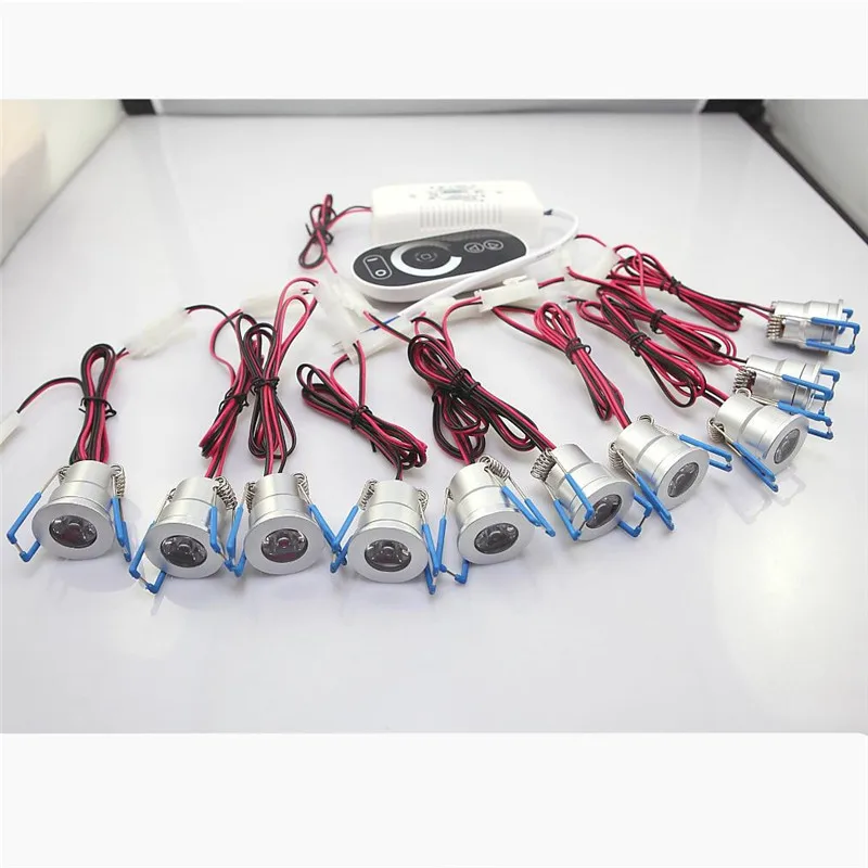 spotlight and floodlight YRANK 10pcs AC85-265V 3W MINI LED Downlights With Dimming Driver Touch Remote Controller Warm Cool White Indoor Home Lamps Light led spotlights