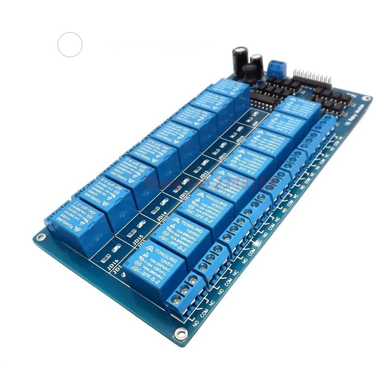 

12V 16 Channel Relay Module for arduino ARM PIC AVR DSP Electronic Relay Plate Belt optocoupler isolation with LM2596 power