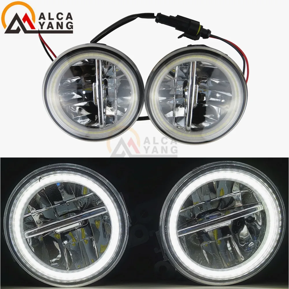 

(Left + right) Angel Eyes fog lights For NISSAN TIIDA SC11X CUBE Quest 2006 2007 2008 2009 2010 2011 2012 fog light E2 12V DRL