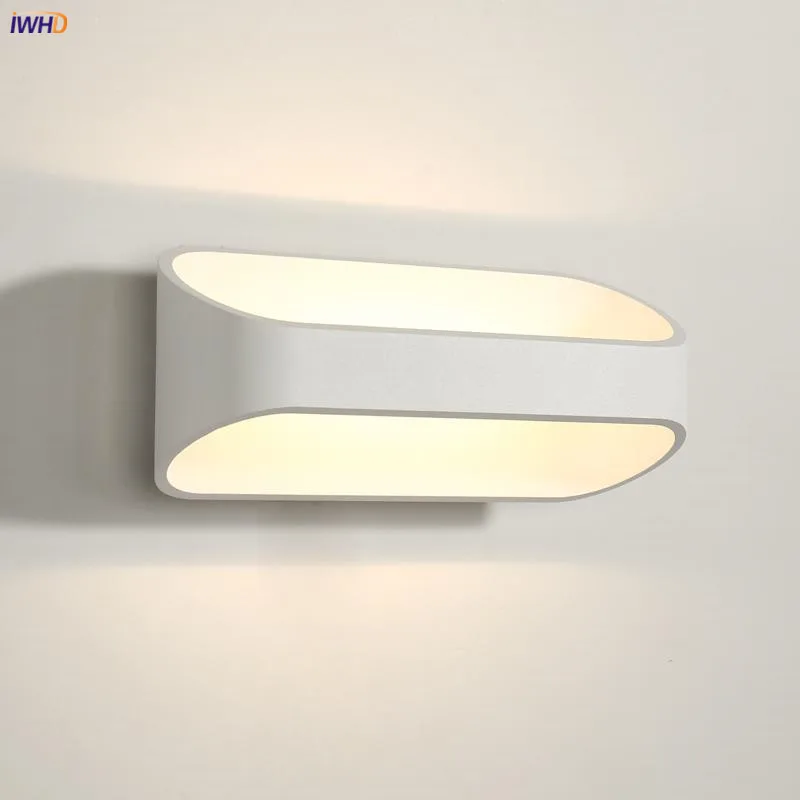 

IWHD Aluminum Nordic Modern Wall Lamp Bedroom Bathroom Mirror Light Fixtures White 2W 4W 6W LED Wall Sconces Luminaire Wandlamp