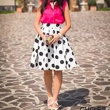 Новая женская мода горошек печати Юбки для женщин Высокая талия плиссированные Юбки для женщин винтажные Saia feminino юбка-пачка