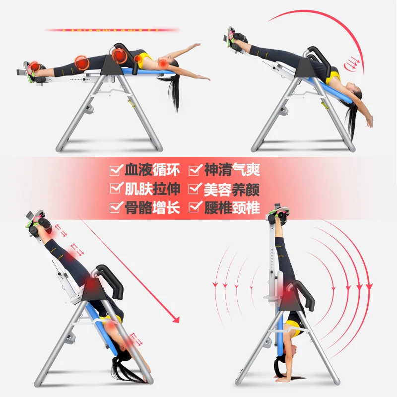 Гравитационные сапоги-инверсия терапия Спортзал Фитнес физио повесить осанку позвоночника-Здоровье Фитнес сверхмощный поворотный стол