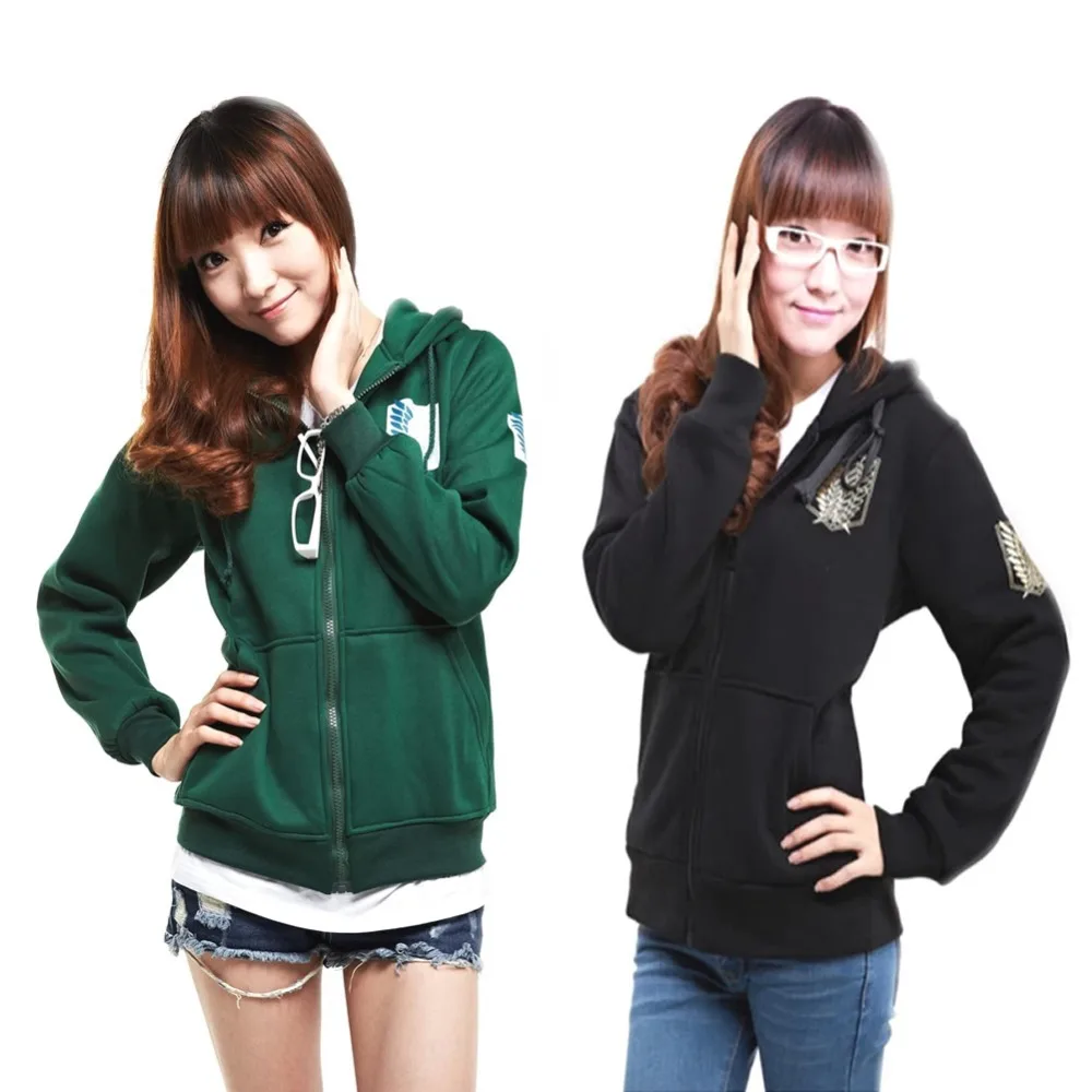 

Attack on Titan Hoodie Coat Shingeki no Kyojin Legion Cosplay Costumes Hoodie Scouting Legion Hooded jacket coat S-XXXL 2 Color