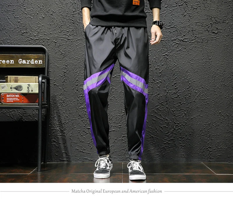 Loose Hip Hop Cargo Pants Men Camouflage Patchwork Harem Mens Trousers Streetwear  (14)