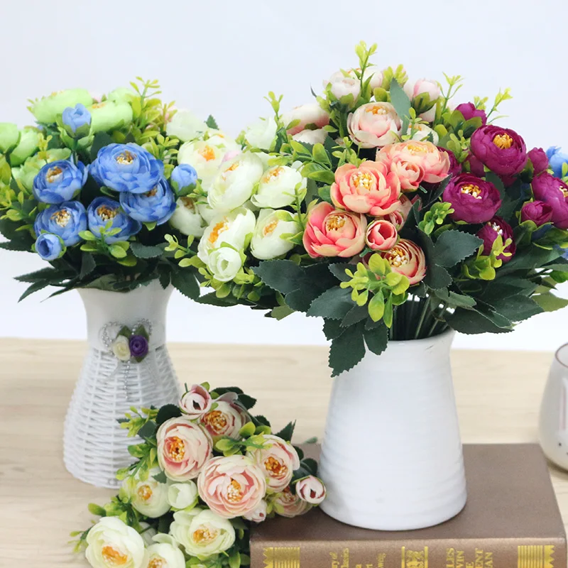 Flone Artificial Flowers High Quality Silk Roses Artificial Flowers For Wedding Fake Flowers Home Garden Decoration Accessories Flone Artificial Flowers High Quality Silk Roses Artificial Flowers For Wedding Fake Flowers Home Garden Decoration Accessories