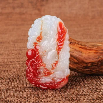 

Exotic material gold silk jade zodiac dragon pendant for men and women op14#